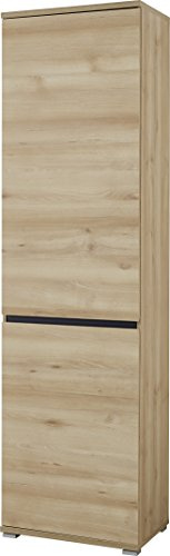 Germania Garderobenschrank 3476-228 GW-Lissabon, in Edelbuche-Nb., mit verstellbaren Einlegeböden und ausziehbarer Kleiderstange, 54 x 200 x 40 cm (BxHxT)