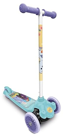 Mondo Toys - Monopattino 3 ruote - Twist & Roll Frozen - freno di sicurezza posteriore - rosa/azzurro - 28300