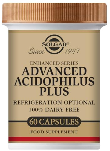 Solgar Advanced Acidophilus Plus - Maintain Healthy Bacteria Levels - Survives Stomach Acid - Microorganisms - 60 Vegetable Capsules - Pack of 2