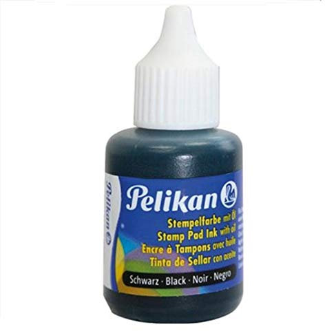 Pelikan Stempelfarbe mit Öl, 30 ml, 1 Set, schwarz