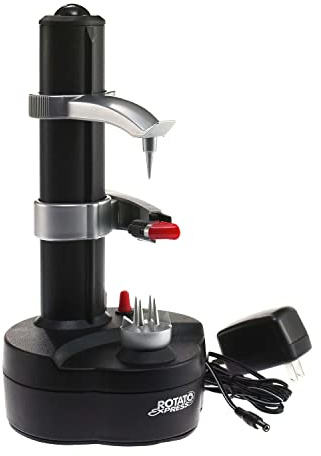 LOHOME Electric Potato Peeler [2 Extra Blades] - Automatic Rotating Fruits & Vegetables Cutter Apple Paring Machine - Kitchen Peeling Tool