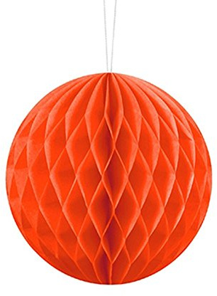Wabenball 1 Stk Ø 10 cm - Pompoms Wabenbälle Deckendeko Hängedeko Honeycombs (orange)