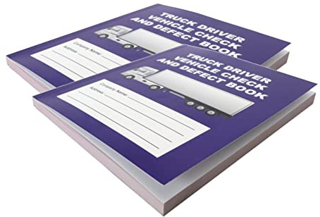 (Pack of 2) Daily Check Driver Defect Book HGV Truck Van 50 Page Defect Fault Report Booklet