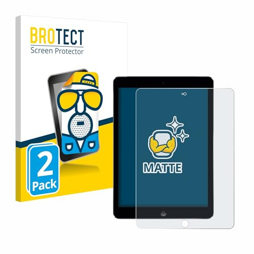 BROTECT Entspiegelungs-Schutzfolie für Apple iPad Air 2 2014 (2 Stück) Matte Displayschutz-Folie, Anti-Reflex, Anti-Fingerprint