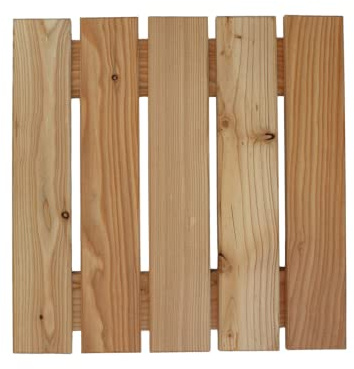 Gartenwelt Riegelsberger Carrelage de terrasse Premium Mélèze 50x50x4cm Carrelage en Bois,20 pièces