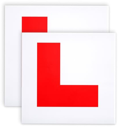 Fully Magnetic L Plates for New Drivers, 2 Pack Learner Plate, perfect choice for driving security