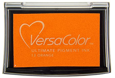Tsukineko Verscolor Pigment Stempelkissen, Orange, Synthetic Material, 9.5 x 6.6 x 1.7 cm