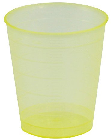 Ampri 80 vasos medicinales desechables en 5 colores, capacidad de 30 ml, color: amarillo