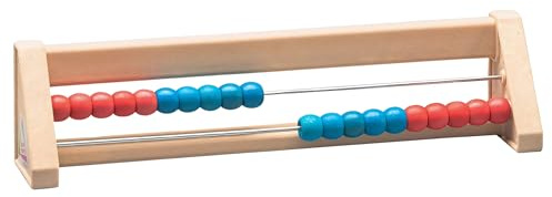 WISSNER® aktiv Lernen – 20er Rechenrahmen rot/blau aus RE-Wood, schadstofffrei, PEFC-Zertifiziert, Grundschule & Mathematikunterricht, hergestellt in Bensheim/Hessen/Deutschland