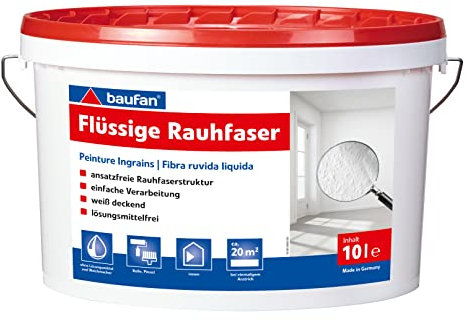 Baufan Flüssige Rauhfaser Struktur-Dispersionsfarbe 10 L