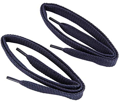 Collonil 1 Paar Schnürsenkel - flach - 9 mm breit Längen (120 cm, Marineblau)
