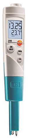 Testo 0563 2061 Thermomètre/pH-mètre compact pour liquide, blanc