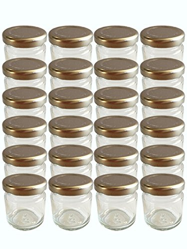 20er Set Sturzgläser Mini Gläser 53 ml Deckelfarbe Silber To 43 Rundgläser Honig Kaviar Marmeladengläser Obstgläser Einweckgläser Honig Gläser Einmachgläser Portionsgläser Probiergläser Imker