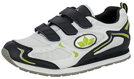 Lico NELSON V Unisex Erwachsene Fitnessschuhe, Weiß/ Marine/ Lemon, 43 EU