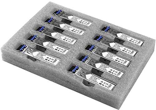 StarTech SFP compatible Cisco GLC-LH-SM, LC 10km, Paquet 10 (GLCLHSM10PST) | Module transceiver Mini-GBIC, 1000BASE-LX/LH, 1 Gbps, Fibre monomode, Echangeable a chaud
