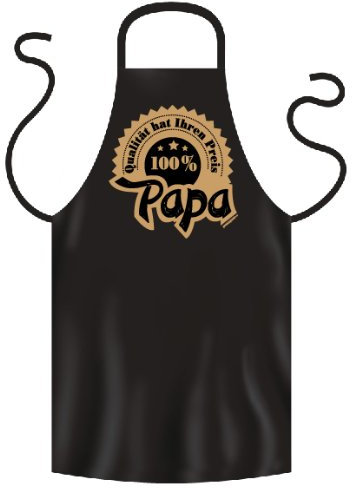 bedruckte Vatertag Grillschürze 100 Prozent Papa - Party Geschenk Grill Schürze Kochschürze Latzschürze Partyschürze Geburtstag Küche