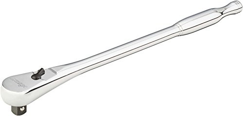 Vigor Vollstahl-Umschaltknarre (1/2 Zoll (12,5 mm) Vierkantantrieb, feinverzahnt mit 72 Zähnen, geschlossenes System) V4946 | Abtrieb 1/2 Zoll (12,5 mm) Vierkant massiv, DIN 3122, ISO 3315, Länge l2 380 mm, 880 g, 380 mm , 1/2″, Antrieb 1/2″