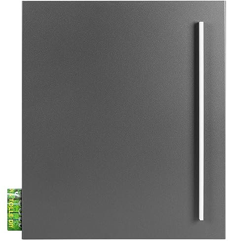 Design-Briefkasten mit Zeitungsrolle grau-aluminium (RAL 9007) MOCAVI Box 110 Postkasten mit Zeitungsfach groß Wand-Briefkasten mit Zeitungsbox moderner Briefkasten rostfrei DIN A4 deutsche Qualität