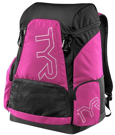 TYR Alliance Backpack - Wet/Dry Athletic Gym and Pool Bag for Men and Women - Separate Wet/Dry Compartments, 45L Capacity, Ergonomic, Water-Resistant - Available in Team Colors