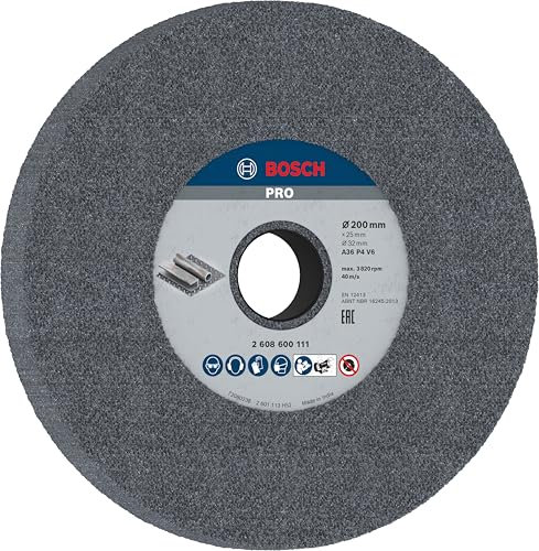 Bosch 1x Mola PRO Grinding Longlife per smerigliatrice da banco e foro 32 mm (per Acciaio, Ghisa, Ø mm, Professional Accessorio Smerigliatrice da banco)