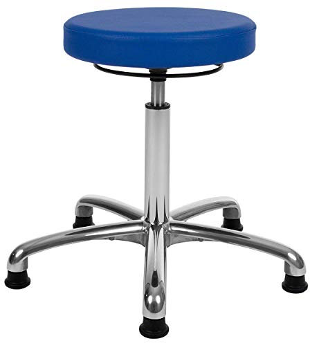 Sport-Tec Drehhocker Exklusiv mit Komfort-Polster und Gleitern, Rollhocker Arbeitshocker