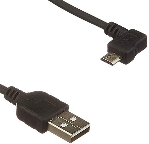 System-S Câble micro USB Câble de données/chargement Avec 1 connecteur coudé (angle de 90 °) 30 cm