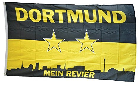 Flaggenfritze® Flagge Fanflagge Dortmund Mein Revier Sterne - 90 x 150 cm
