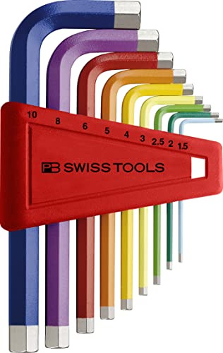 PB SWISS TOOLS Innensechskantschlüssel Set 1,5-10 mm, 210.H-10 RB CN