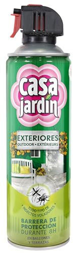 CASA JARDÍN | Insecticida Aerosol | Protección para Todo Tipo de Insectos Voladores | Insecticida Efectivo | Indicado en Espacios Abiertos o Semiabiertos | Protección Durante 8 Horas | 500 ml