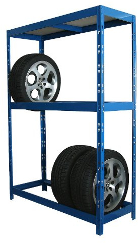 Szagato Reifenregal - Felgenregal 180x130cm 12 Reifen bis 22 Zoll | Räderregal Räderregale Regal Felgen in Garage Keller Garagenregal
