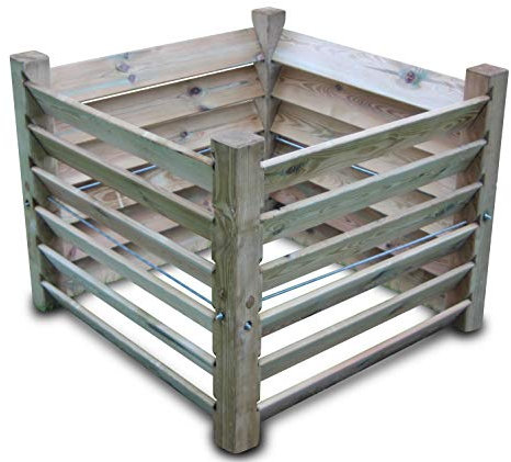 Komposter Stabil Aus Holz 100 x 100 x 80 cm - Ca. 650 Liter