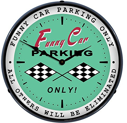 Funny Car Parking Lighted Clock