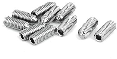 sourcing map 10stk M8x20mm 304Edelstahl Sechskant Madenschraube Set | Schraube Feder Kugel