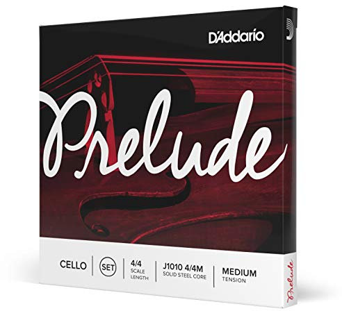 D'Addario J1010-4/4M Prelude Satz umsponnen (A Nickel), Heavy Tension für Cello