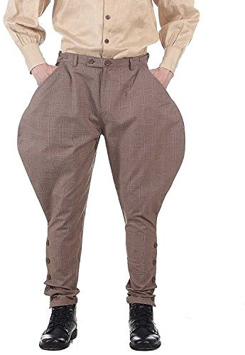 ThePirateDressing Jodhpur-Hose, Steampunk, viktorianisch, Gothic, Punk, Vampir, Royal, C1326 Gr. 31-35, beige
