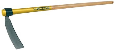 Leborgne, Houe Duopro, Douille Ronde, Largeur: 12 cm, Manche: 110 cm, Acier Forgé et Trempé, 2 outils en 1, Emmanchement à oeil conique, Fabriqué en France