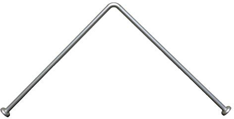 ALU WINKELSTANGE Eckstange 2er SILBER Eloxiert EXTRA DICK ! CHROM MATT 28 mm DUSCHVORHANGSTANGE 90x90 cm Eloksiert