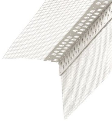 bauFIT Gewebeeckwinkel 10cm x 15cm x 2m | Gewicht: 165g/m² | Alkalibeständig | Glasfaser-Gewebe mit PVC-Ecken | 25 Stäbe | 50m Armierungsgewebe | Hohe Reißfestigkeit | Schiebefest & Imprägniert