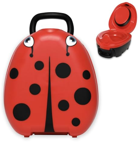 My Carry Potty - Marienkäfer Töpfchen, preisgekrönter tragbarer Toilettensitz für Kleinkinder, den Kinder überall hin mitnehmen können