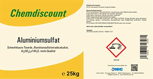 25kg Aluminiumsulfat 17/18% (Sackware), Isoliersalz, Dünger, Flockmittel