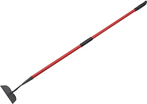 Amtech – Swan Neck Dutch Hoe, Forged Carbon Steel Head, 120cm Tubular Shaft with Comfort Grips, Fast Weeding and Soil Cultivation for Beds, Borders and Allotments, 48