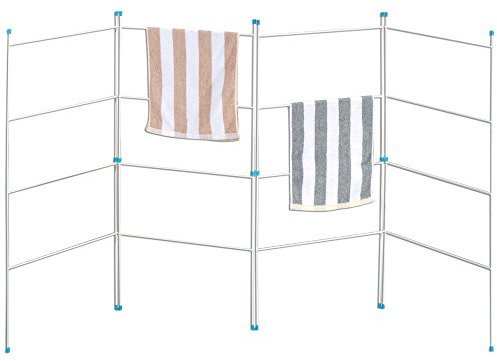 Home Vida Clothes Drying Rack - Foldable 4 Fold Airer with Drying Space, Foldable Design, Indoor/Outdoor Use, White