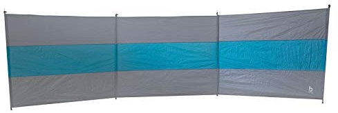 Bo-Camp Camping Windschutz XL Strand Zelt Garten Zaun Sichtschutz groß 500x140 Blau/Grau
