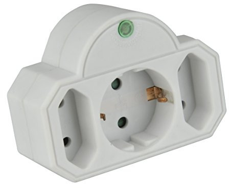 uniTEC 44512 Bloc parafoudre 1 prise type F et 2 prises euro