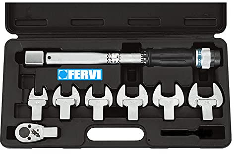 CHIAVE DINAMOMETRICA PROFESSIONALE 15 - 80 NM IN KIT 8 Pz FERVI Art. 0803/S080