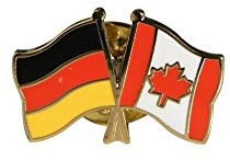 Flaggenfritze Freundschaftspin Deutschland G-K, 22 mm, Flaggen Pin vergoldet aus Hartemaille, Länder Anstecker zum Sammeln und Tragen