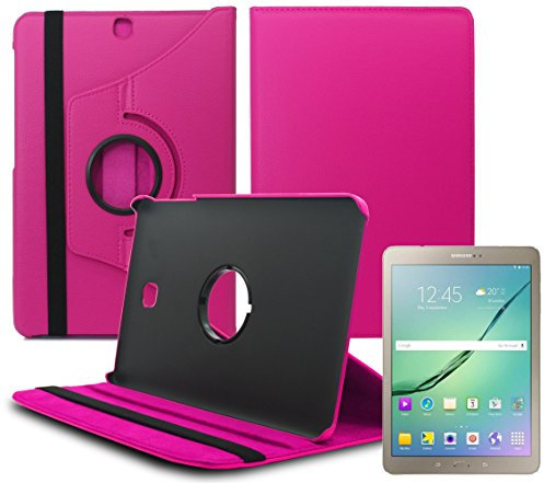 Samsung Galaxy Tab S2 8.0 (sm-t710/sm-t715) 360 grados giratoria piel sintética – Carcasa con función atril y función de dormir – Cover – Funda colorido de Gadget Giant®