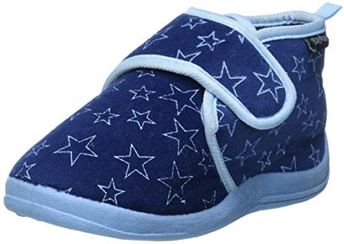 Playshoes Pantuflas, Pantuflas Unisex niños, Pastel Azul Marino, 26/27 EU