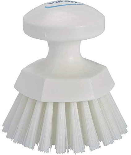 Vikan - Igiene - Spazzola da lavoro rotonda - Fibre dure - Bianco