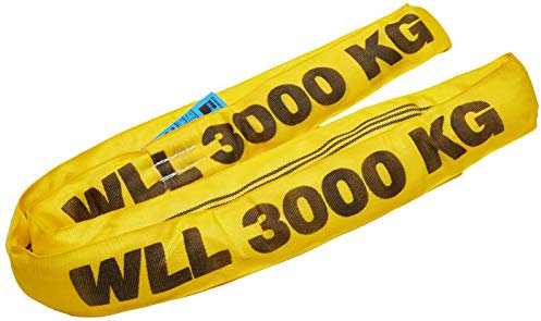 Braun 30021RS Rundschlinge 3000 kg Tragkraft, 2 m Umfang, endlos mit Polyesterkern, gelb